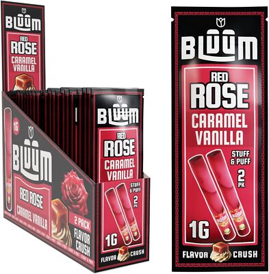 BLUUM | Red Rose Cone | Handcrafted Flower Petal Prerolled | 10 Pack, 20 Rolls