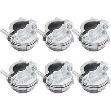 6PCS 1 inch NM Cable Clamp Connectors for Metallic Conduit Protect Cables Silver