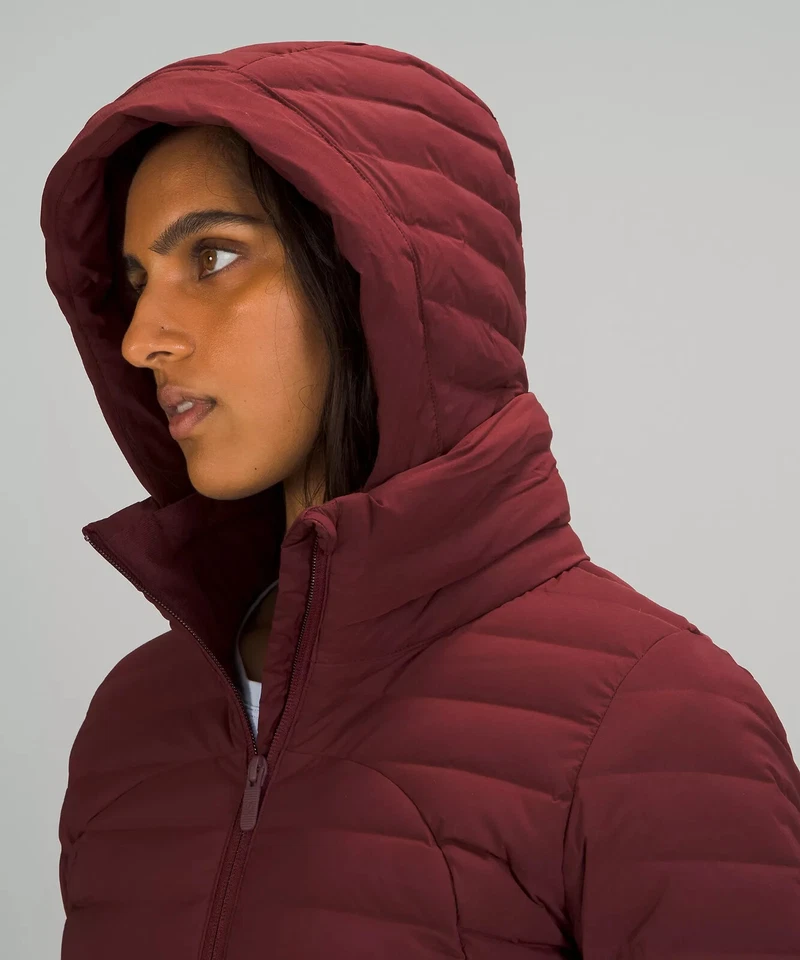 Chaqueta Larga para Mujer Lululemon Pack It Down 700-Relleno Rojo Merlot Talla 6 Nueva con Etiquetas Foto 4 de 4