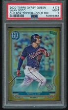 Juan Soto 2020 Topps Gypsy Queen Box Topper Gold Chrome Refractor #178 /50 PSA 9