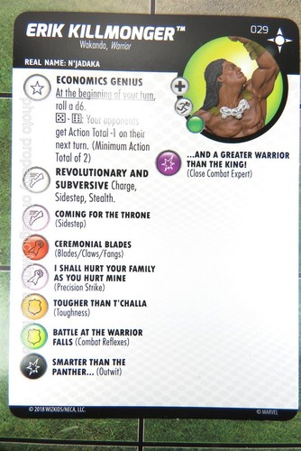 Secret Wars Battleworld ~ ERIK KILLMONGER #029 HeroClix uncommon miniature +card - Picture 3 of 3