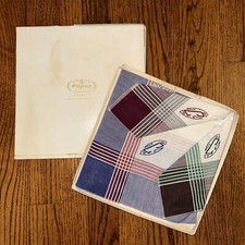 Vintage Set Of 3 Pilgrim Men s Embroidered Initial C Handkerchiefs NIB