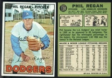 (15687) 1967 Topps 130 Phil Regan Dodgers-EM