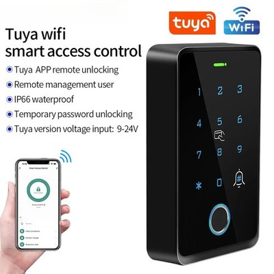 WiFi Fingerprint Access Control Keyboard Standalone RFID Keypad 125Khz 13.56MHz