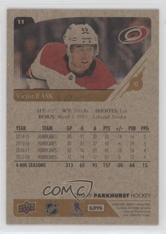 2018-19 Upper Deck Parkhurst Bronze Victor Rask #11 - Image 2 of 2
