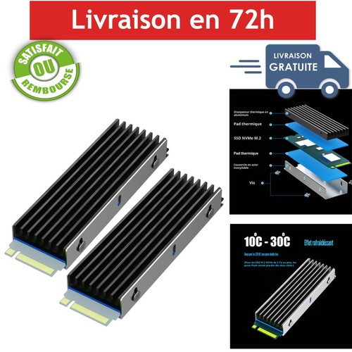 Dissipateur thermique M.2 NVMe SSD PS5 lot de 2 GLOTRENDS 1
