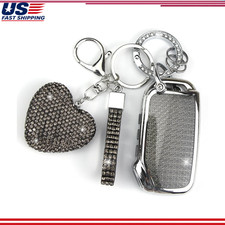 Key Fob Cover Diamond Keychain Car Key Holder Kia Soul 2020-2022 Fostyle Black Key Fob Cover Diamond Keychain Car Key Holder Kia Soul 2020-2022 Fostyle Black