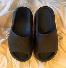 Yeezy Black Rubber Slide Sandals US 5 Unisex Adults Slip-On Open Toe