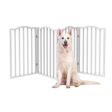 Pet Gate - 4-Panel Indoor Foldable Dog Fence for Stairs, Hallways, or Doorway...