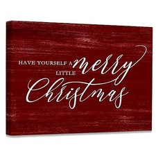 Christmas Wall Decor Framed Canvas Wall Art,Wall Art For Living 19"L x 11"W