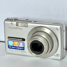 OLYMPUS FE-350 Wide Compact Digital Camera with Battery and Charger