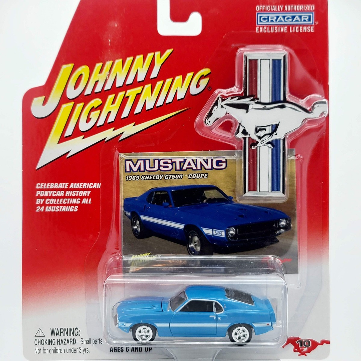 Johnny Lightning '69 Ford Mustang Shelby GT500 Coupe - 1:64 (2003