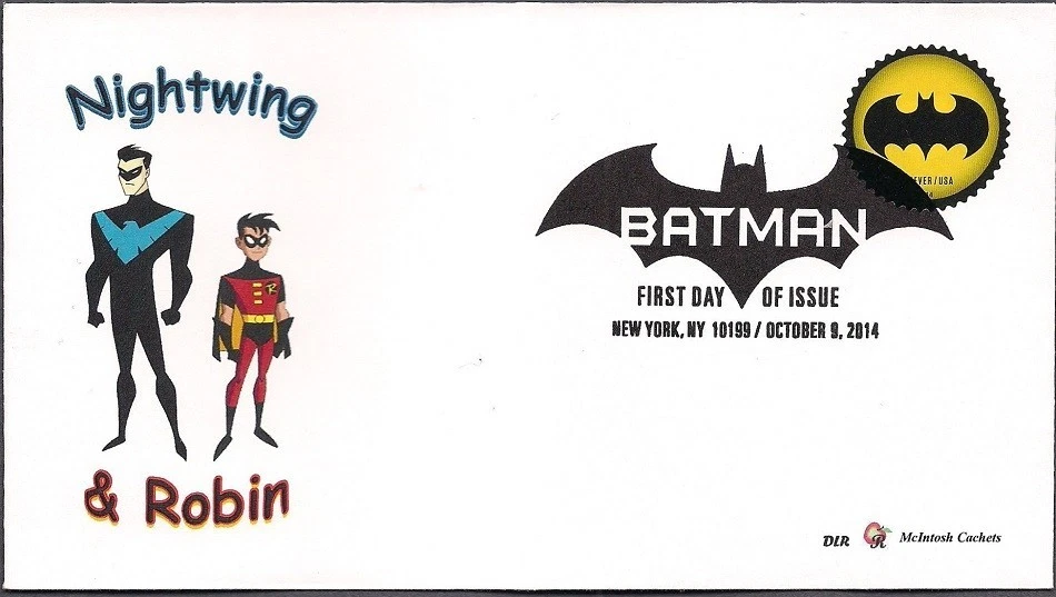 #4928-35 Batman 2014 Set of 8 FDCs-All different Cachets- McIntosh Cachets - Image 2 of 4