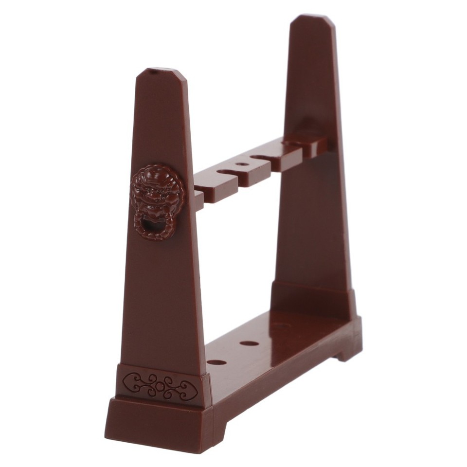 Simple Sword Holder Brown Plastic Desktop Storage Rack for Model Swords ...