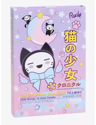 Rude Cosmetics Cat Girl Dream Chronicles 15 Eyeshadow Palette Chibi Manga Mattes