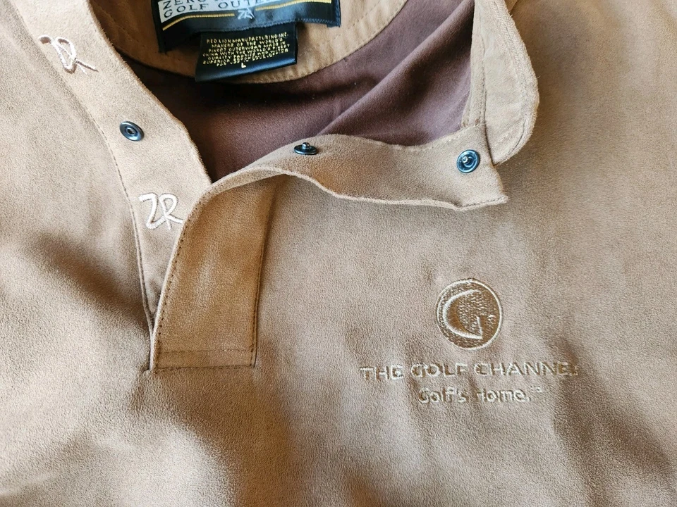 Zero Restriction Cigar Microsuede Pullover Wind Shirt 1/4 Snap Up GOLF CHANNEL L - Image 4 of 4