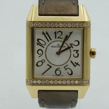 Jaeger Lecoultre Orologio Donna 29MM 18K 750 Oro Reverso Squadra Quarzo 234.1.47