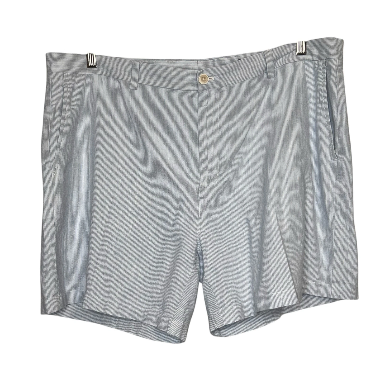 Vineyard Vines Shorts Mens Size 42 Blue Striped Linen Blend Breaker Short