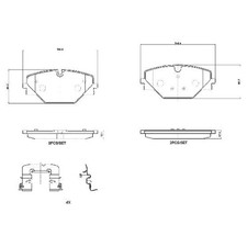 Brembo Bremsbelagsatz 24661142 Bremsklötze hinten LR156904 LR156906