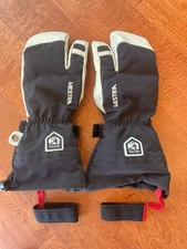 Hestra Army Leather Heli Ski 3-Finger Glove Black Men's 10 XL Mitts Mittens