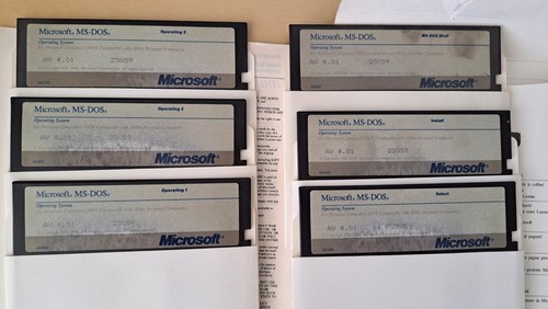 Microsoft MS-DOS Version 4.01 ENG - Original 5.25 Zoll Disketten - NOT tested - Bild 1 von 6