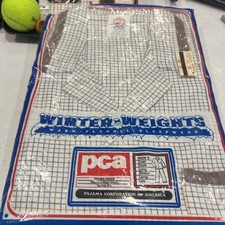 Vintage PCA Mens Pajama Set Long Sleeve Long Leg Size Small New Deadstock