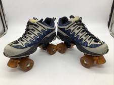 Oxygen Tennis Shoe Quad Roller Skates Mens 7 Womens 9 Blue/Grey/Yellow