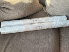 LAURA ASHLEY ANNECY CARTA DA PARATI " BIANCO / TORTORA " x 2 ROTOLI