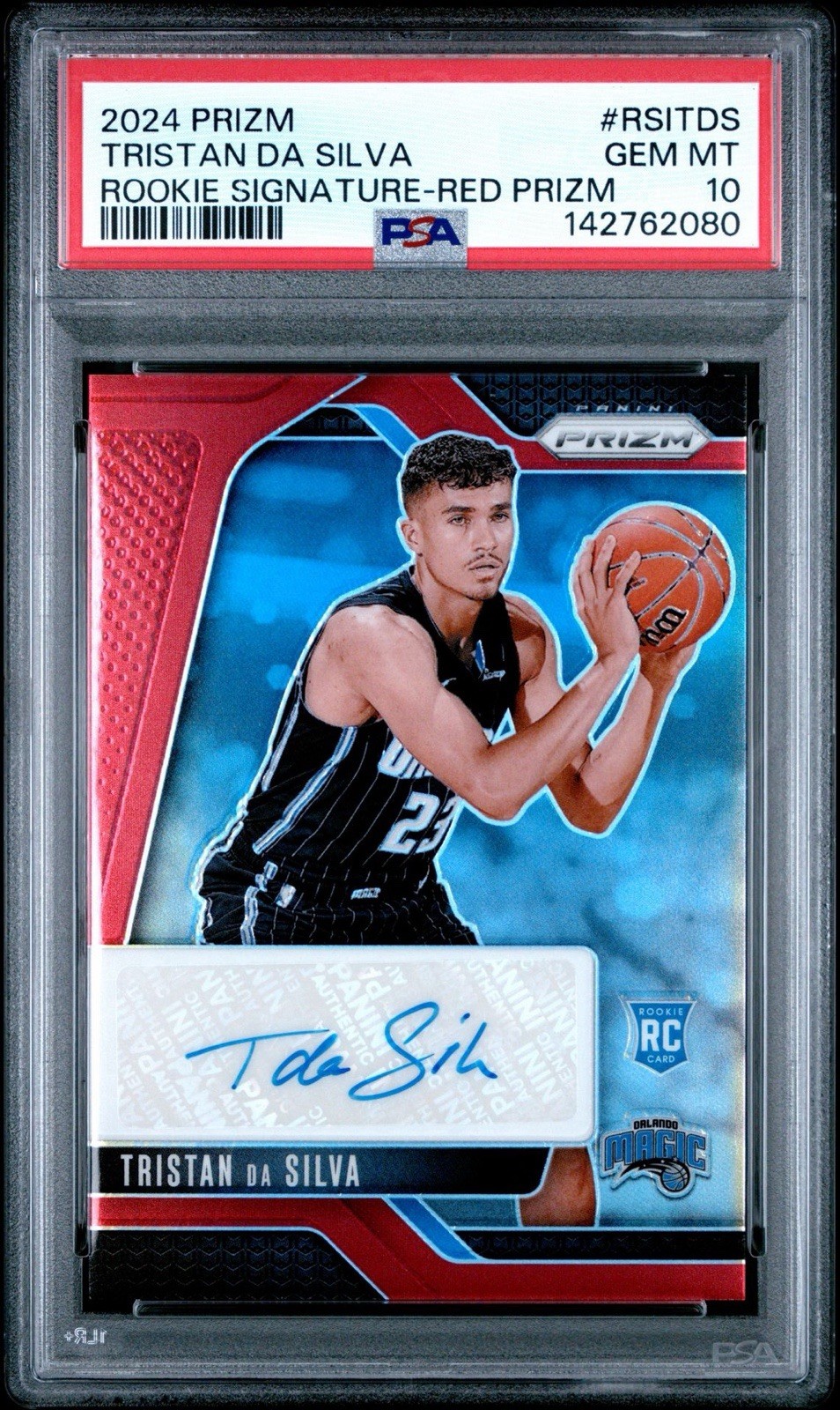 2024 Panini Prizm Rookie Signatures Tristan Da Silva Red RC Auto /99 PSA 10