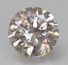 Certified 0.51 Carat I SI2 Round Brilliant Natural Enhanced Loose Diamond 5.13mm