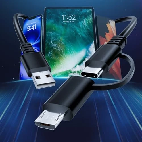 Micro USB Cable Long Android Charger Cable for Samsung Tablet Charger Cord 6ft - Image 3 of 4
