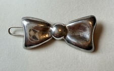 Vintage Taxco Mexico Sterling Silver Bow Hair Barrette 925 Handmade 15.40g