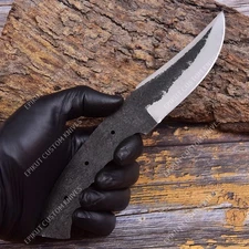 9'' 1095 High Carbon Steel Knife Blank Blade DIY Bushcraft Hunting Knife Making