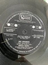 . Shirley Bassey. Big spender.    7" vinyl. 1967. United artists