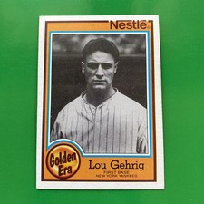 Lou Gehrig 1987 Topps Nestle Golden Era All Time Dream Team Card #1