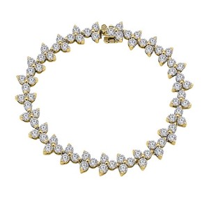 Authentic 10.00ctw Round Cut F/VS+ Lab Grown Diamond Link Bracelet 925 Sterling Silver