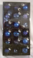 36 Piece Glass Ball Christmas Tree Ornaments Blue Mix 1.6 inch