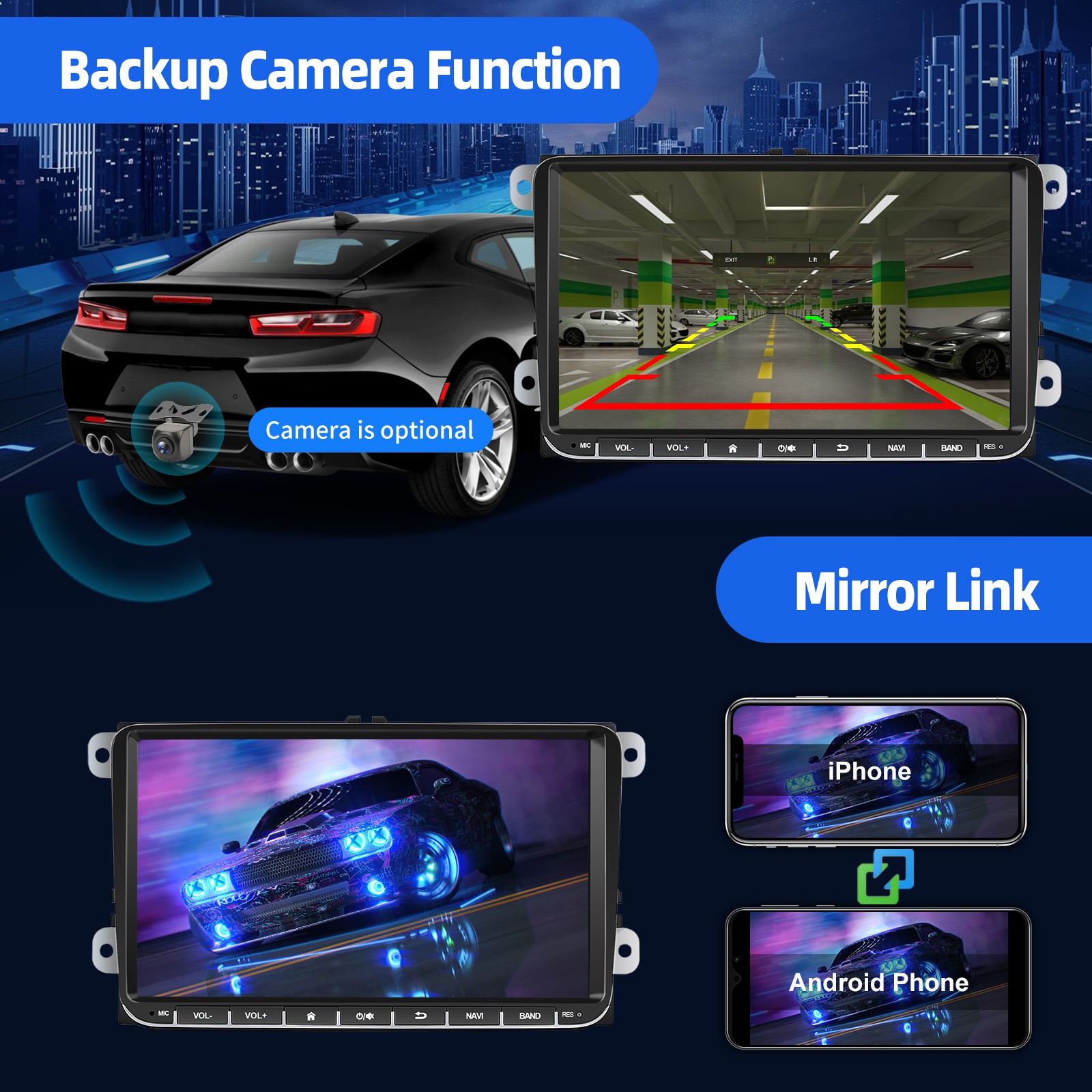For VW GOLF MK5 MK6 9" Apple Carplay Car Stereo Radio Android 15 4+64GB GPS WIFI — image 13