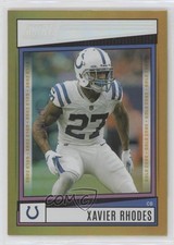 2022 Score Gold Zone 7/50 Xavier Rhodes #15 v1x