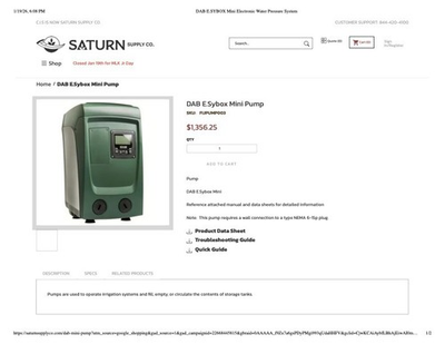 #ad #ad DAB E.Sybox Mini 3 electronic water pressure system $950.00