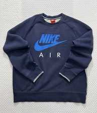 Navy Grey Nike Men’s Long Sleeve Jumper Sweatshirt Cardigan Sweatersize Large L