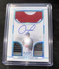 2025 National Treasures Andrew Painter Auto Patch 1/1 POP 1 Rare RPA