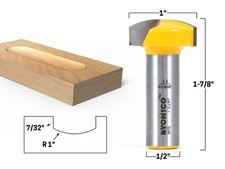 1" Radius Horizontal Crown Router Bit - 1/2" Shank - Yonico 16173