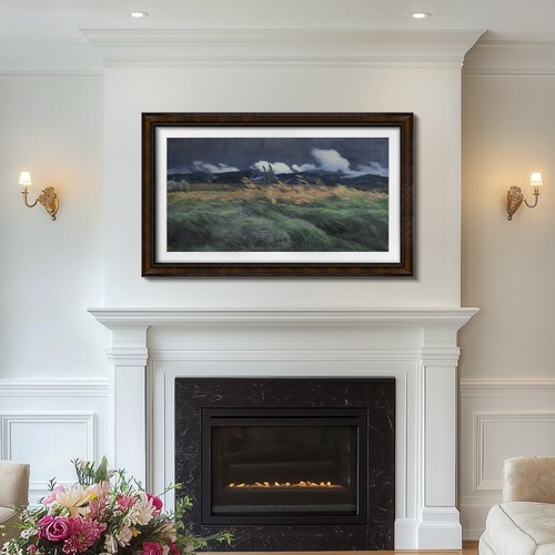 Cornice TV marrone per Samsung The Frame 32, 43, 50, 55, 65, 75, 85 pollici - Foto 8 di 11
