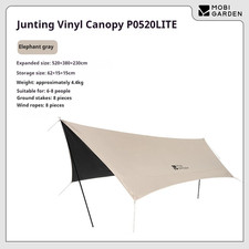 Outdoor Camping 150D Oxford Cloth Vinyl Canopy 17.7/23.3M� Large Area of Sunshad