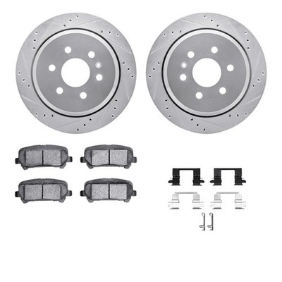 WGVH1-48047 R1 Concepts 2-Wheel Set Brake Disc and Pad Kits Rear for Chevy GMC