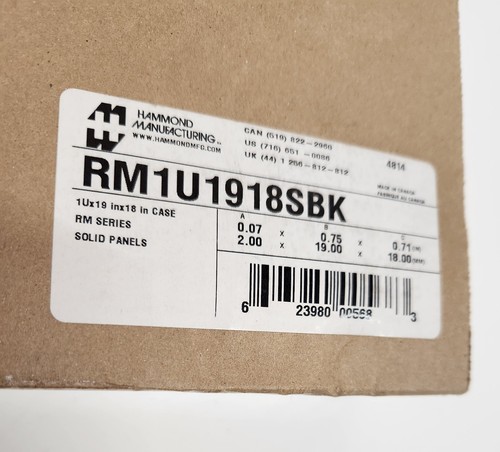 Hammond RM1U1918SBK 1.75" x 16.6" x 18" Rackmount Enclosure / Chassis Assembly - Afbeelding 6 van 6