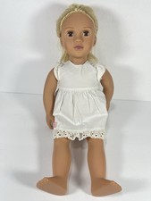 Our Generation 18" Doll Blonde Hair Brown Eyes Hair Grow Mechanism Battat Dress