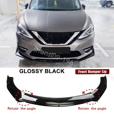 For Nissan Sentra XE SE Glossy Front Bumper Lower Body Lip Spoiler Splitter