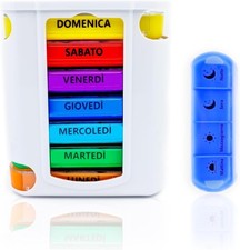ALL4US® - Portapillole Settimanale Italiano a 28 Scomparti – Organizer Verticale
